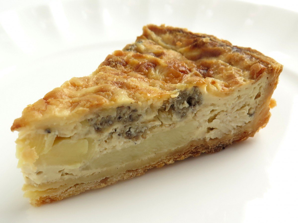 Cake aux champignons et fromage